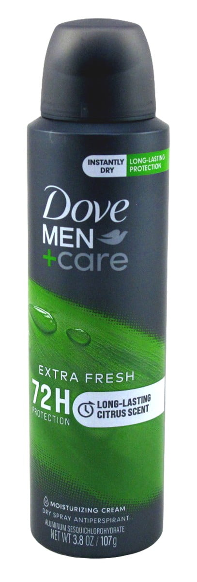 Dove Deodorant 3.8 Ounce Dry Spray Men+Care Extra Fresh 72Hr (Pack of 3)