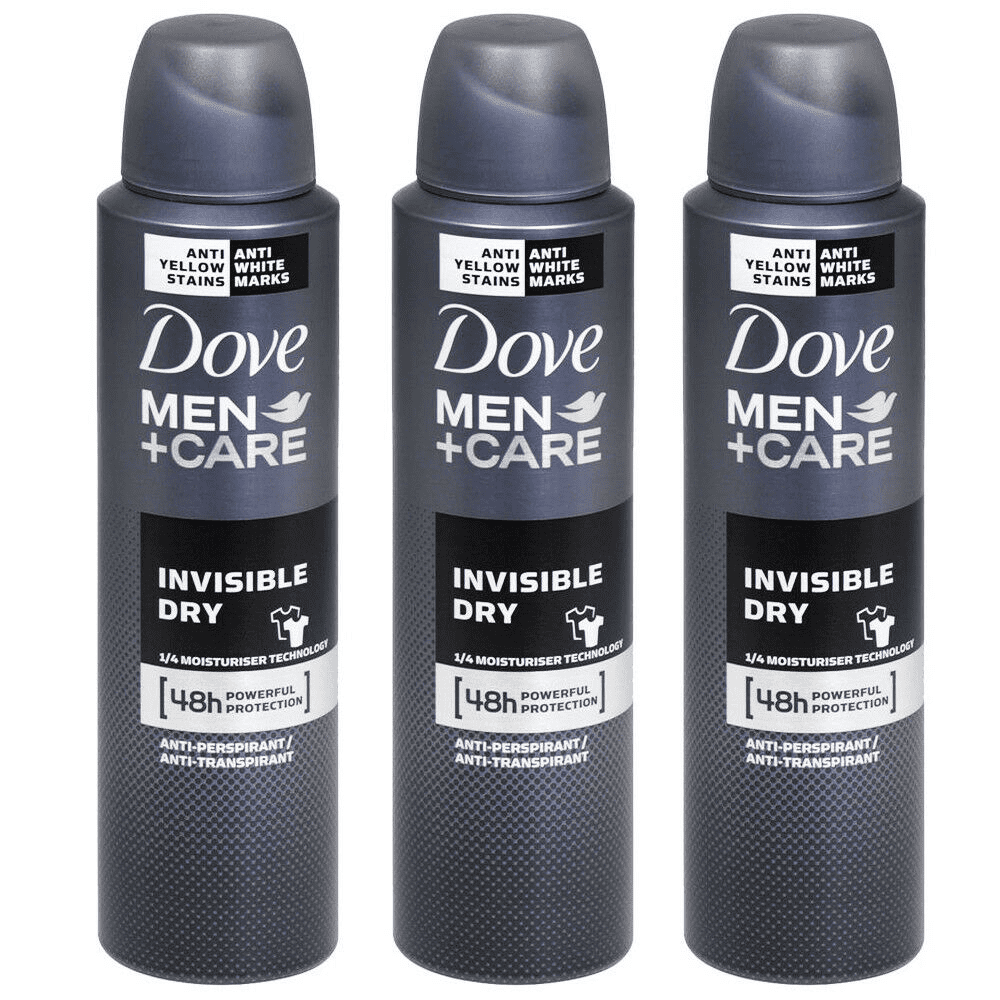 Dove Deodorant Spray Invisible Dry for Men 48 hours Size:Pack of 3