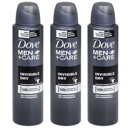 Dove Deodorant Spray Invisible Dry for Men 48 hours Size:Pack of 3