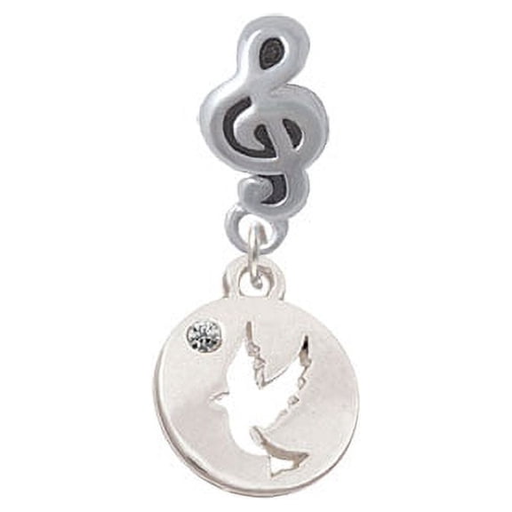 Dove Disc - Clef Note Charm Bead