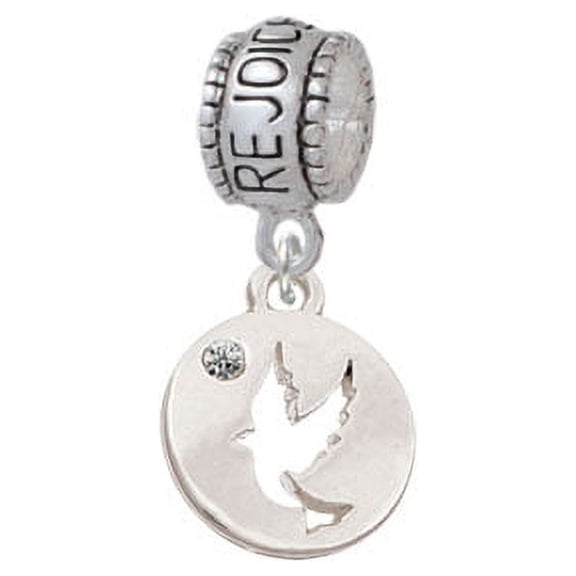 Dove Disc - Rejoice Charm Bead