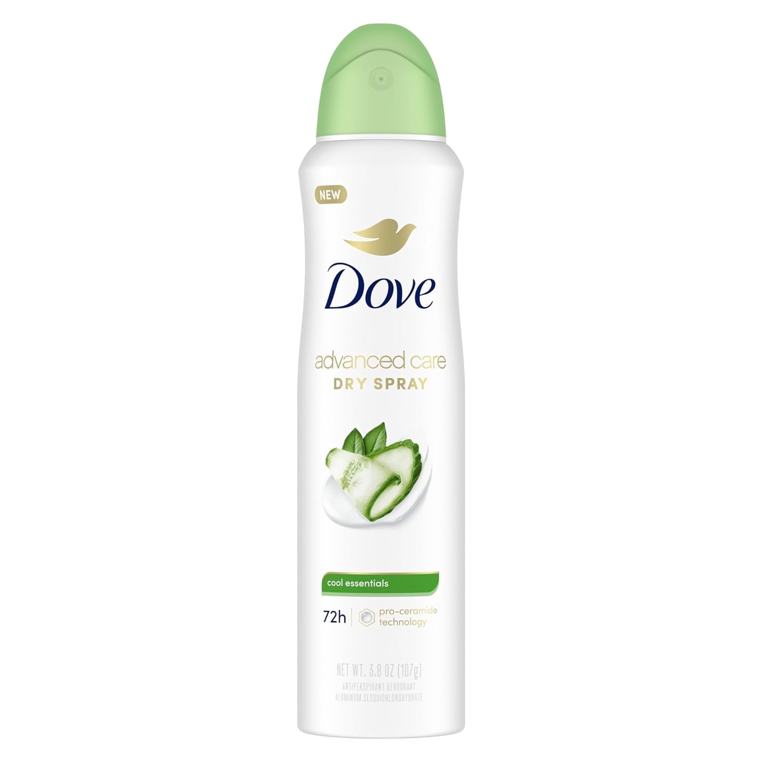Dove Dry Spray Antiperspirant, Cool Essentials, Non-Irritant - 3.8 Oz , 2 Pack