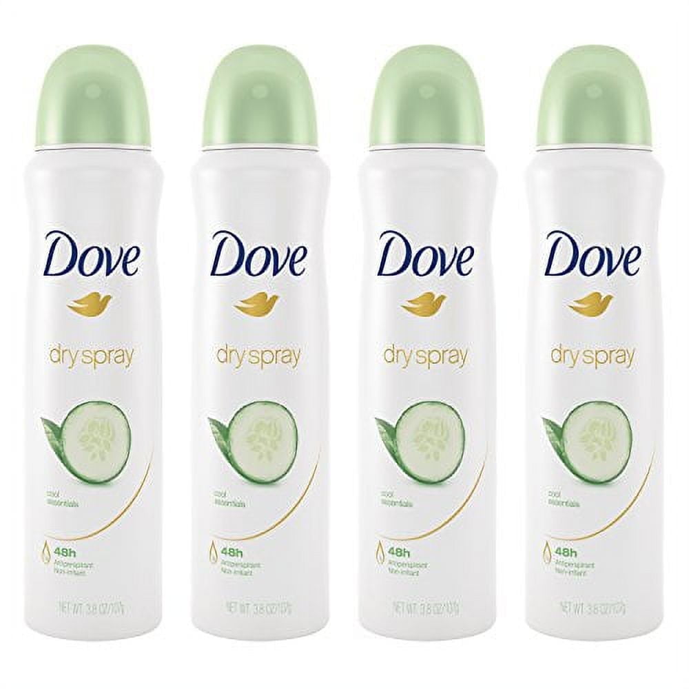 Dove Dry Spray Antiperspirant Deodorant Cool Essentials 3.8 oz, 4 count