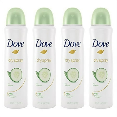 Dove Dry Spray Antiperspirant Deodorant Cool Essentials 3.8 oz, 4 count