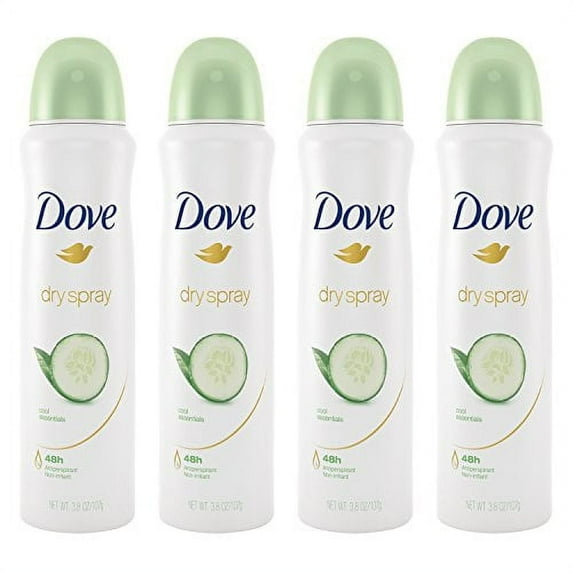 Dove Dry Spray Antiperspirant Deodorant Cool Essentials 3.8 oz, 4 count
