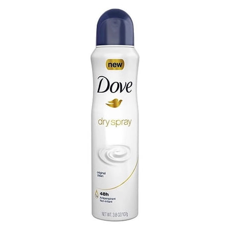 Dove Dry Spray Antiperspirant Deodorant, Original Clean, 3.8 Oz, 2 Pack