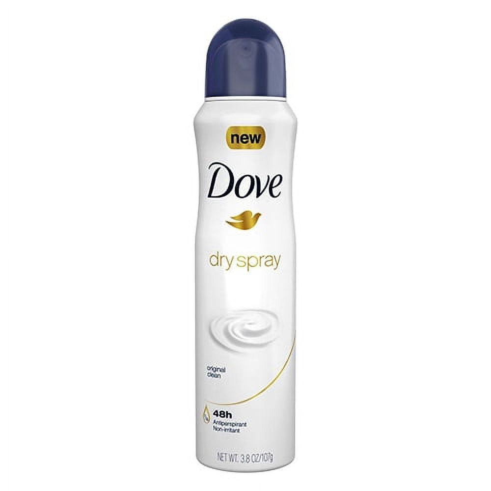 Dove Dry Spray Antiperspirant Deodorant, Original Clean, 3.8 Oz, 3 Pack