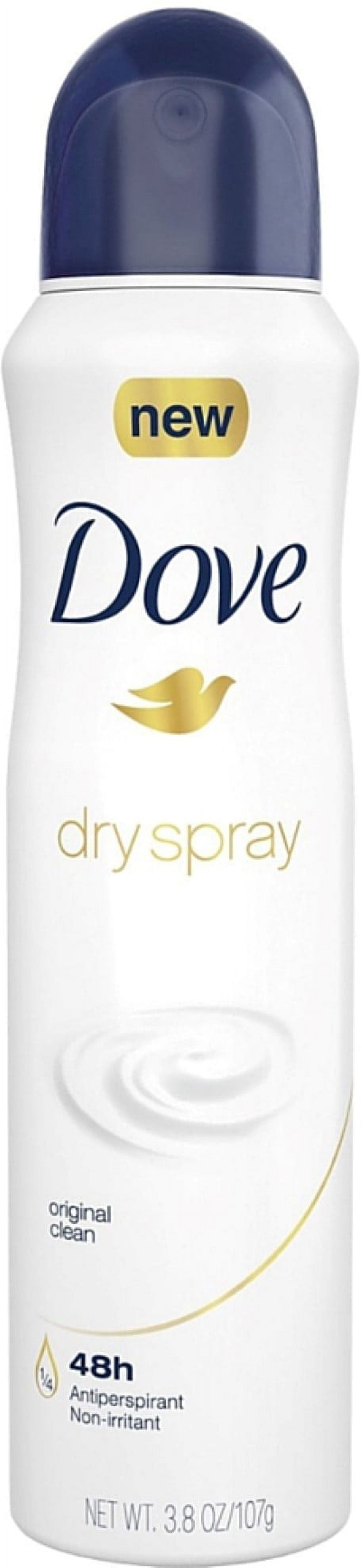 Dove Dry Spray Antiperspirant, Original Clean 3.80 oz (Pack of 4)