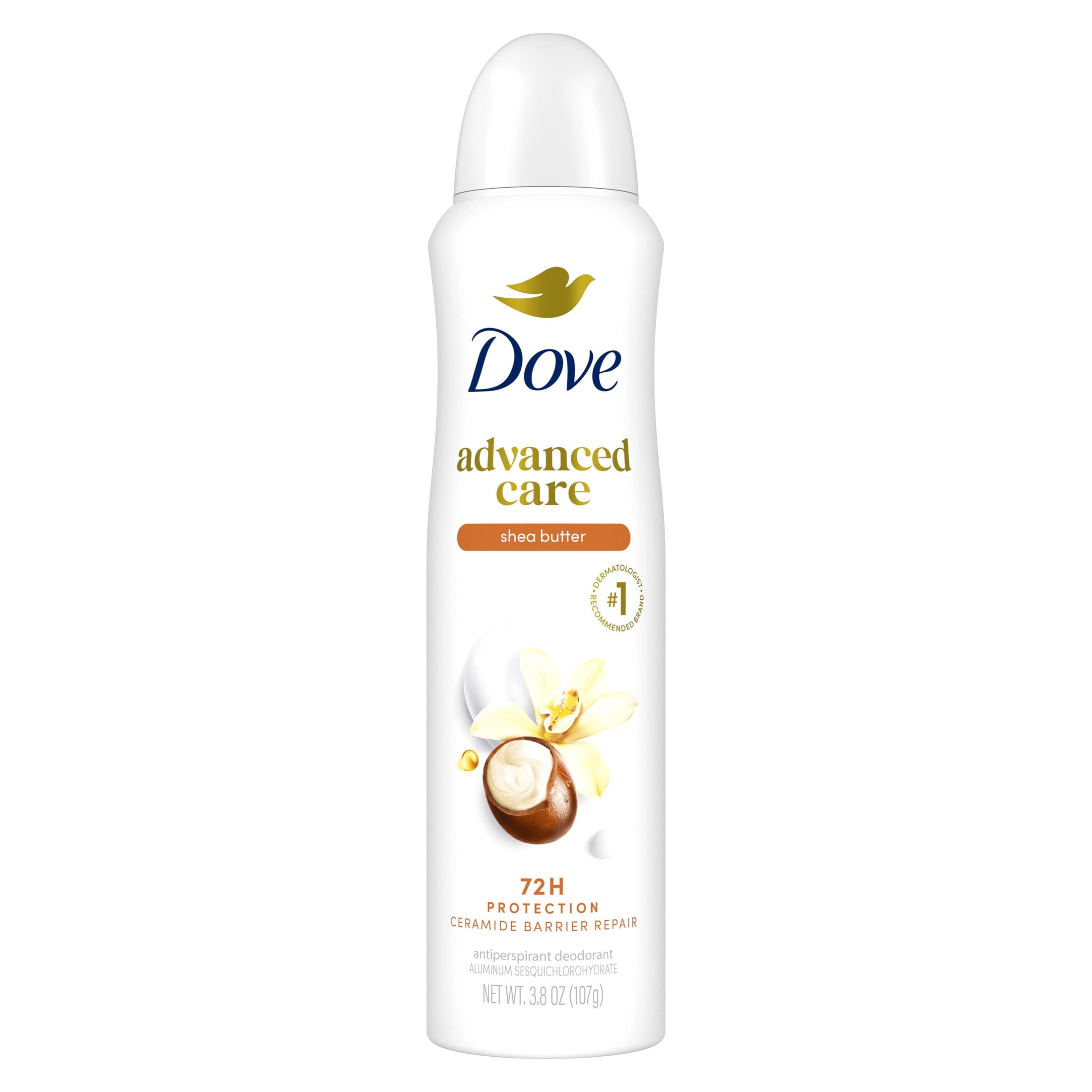 Dove Advanced Care Antiperspirant Deodorant Spray Antiperspirant Deodorant For Helping Skin Barrier Repair Shea Butter 72-hour Antiperspirant Deodorant For Soft Underarms ,3.8 oz
