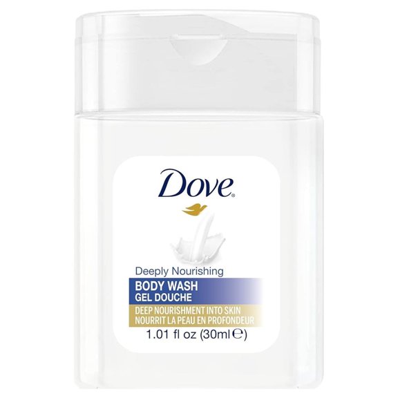 Dove Essential Body Wash, 1 oz (30 mL), Case of 192, Hotel and Hospitality Use Adult Men Women