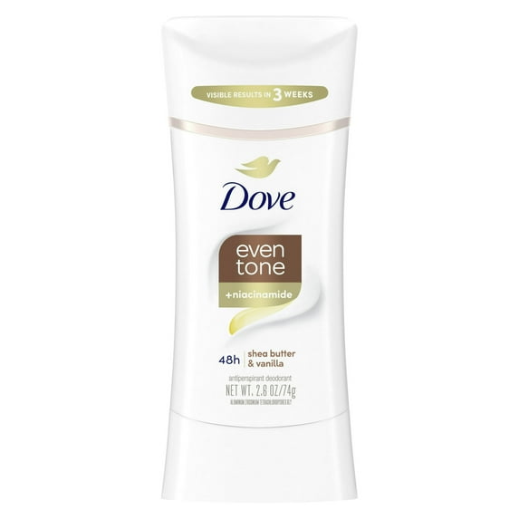 Dove Even Tone Antiperspirant Deodorant Stick Shea Butter & Vanilla, 2.6 oz 2 count