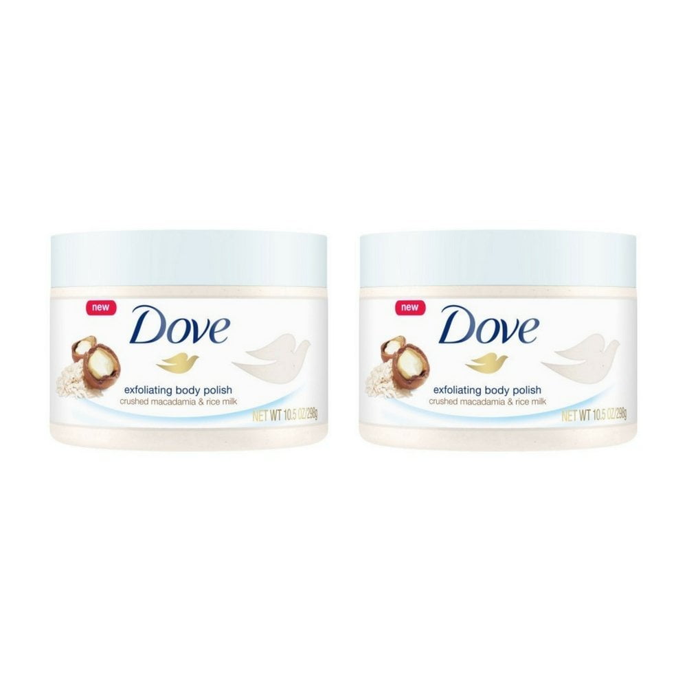 Dove Skin Exfoliator Beauty Body Polish, Crushed Macadamia & Rice Milk