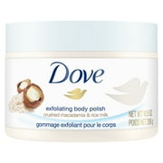 Dove Exfoliating Body Polish Macadamia and Rice Milk Body Scrub, 10.5 oz
