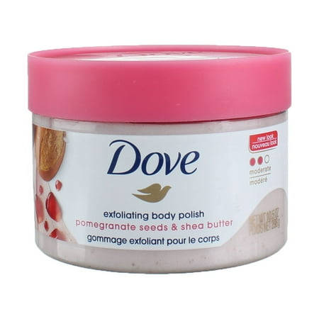 Dove, Exfoliating Body Polish Pomegranate Seed & Shea Butter 10.5 .6 (Pack of 2)