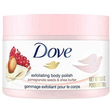 Dove, Exfoliating Body Polish Pomegranate Seed & Shea Butter 10.5 .6 (Pack of 4)