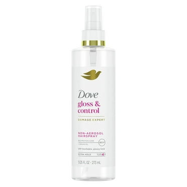 Dove Extra Hold Styling Hairspray Non-Aerosol for 24H Touchable Glossy Hold, 9.25 oz