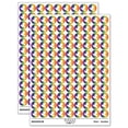 thumbnail image 1 of Dove Flying Silhouette Bird 200+ Round Stickers - Rainbow - Gloss Finish - 0.50" Size, 1 of 3