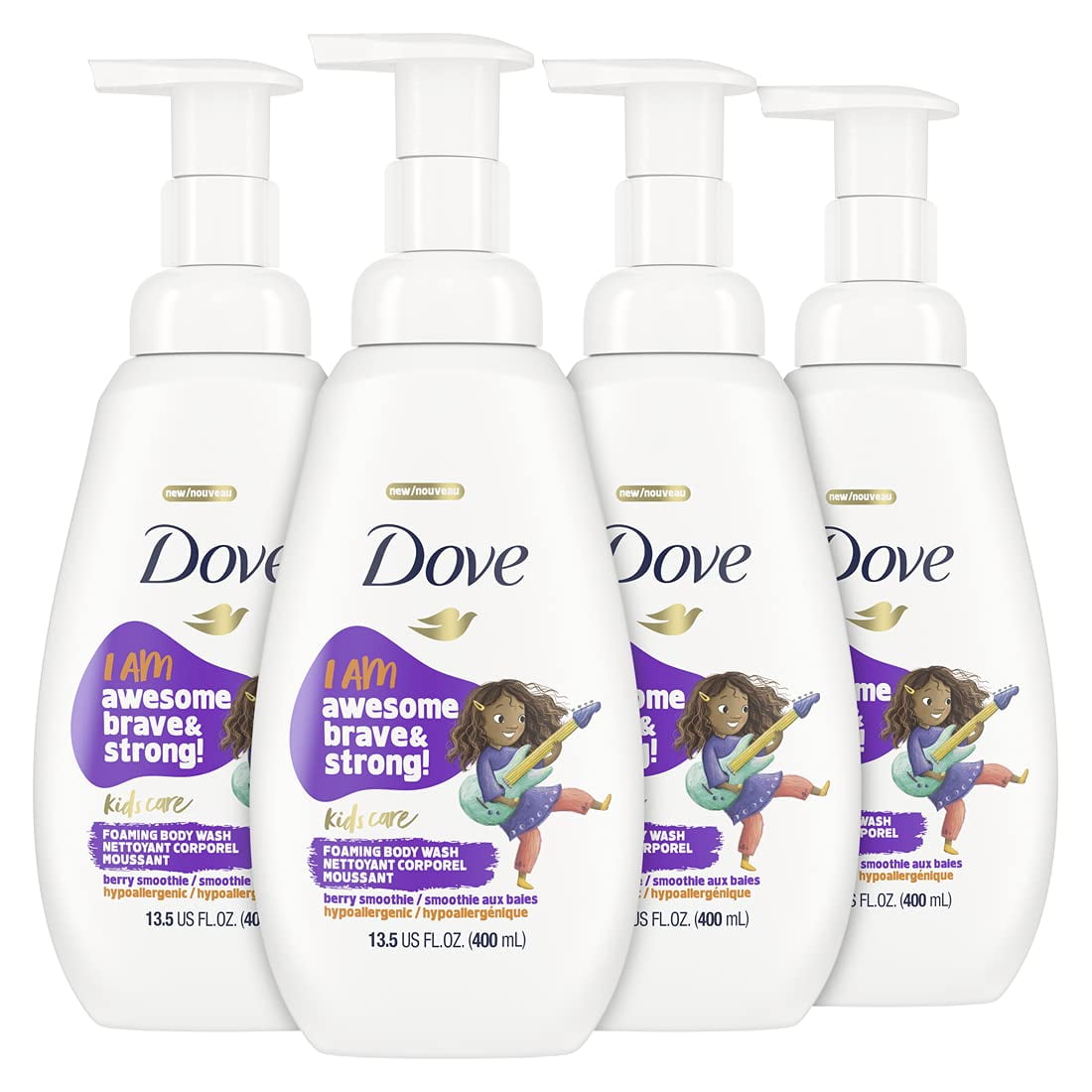 Dove Foaming Body Wash For Kids Berry Smoothie Hypoallergenic Skin Care