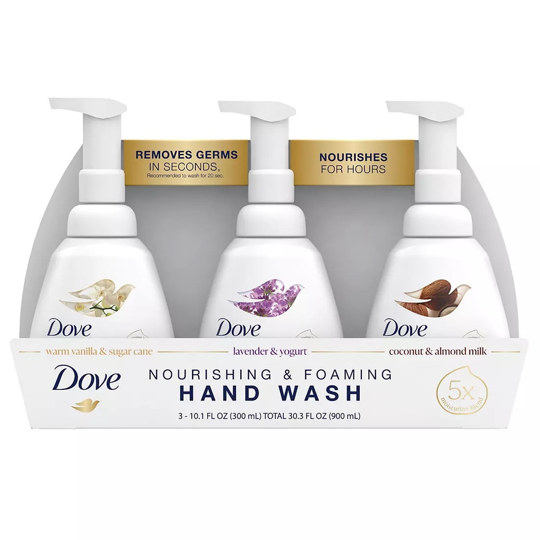 Dove Nourishing Foaming Hand Wash Pampering Soap Variety Pack, 3 ct