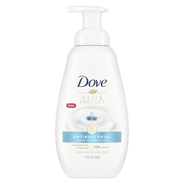 Dove Foaming Long Lasting Hypoallergenic Body Wash, 13.5 fl oz