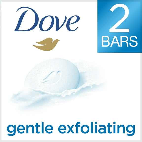 Dove Gentle Exfoliating Beauty Bar, 4 oz, 2 Bar