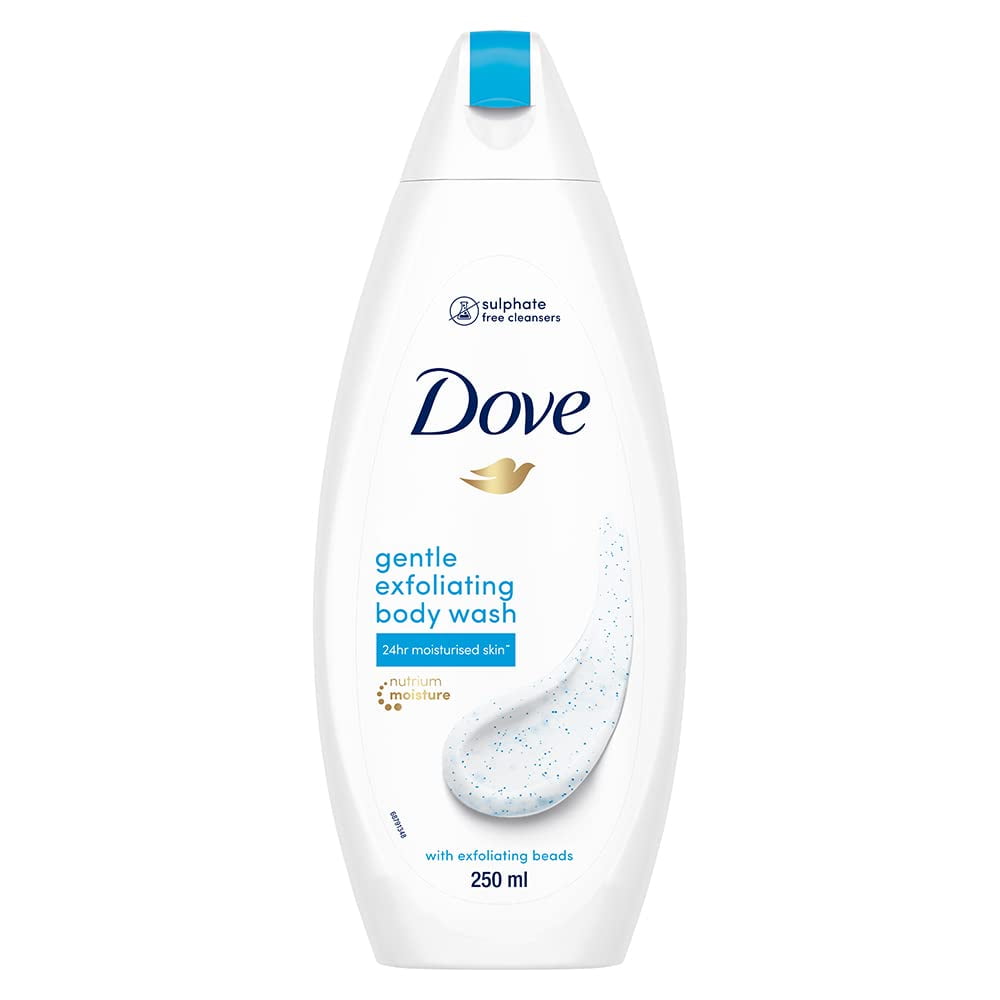 Dove Gentle Exfoliating Nourishing Body Wash Mild Cleanser Moisturizes ...