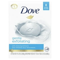 Dove Gentle Exfoliating Women's Beauty Bar Soap All Skin Type, 3.75 oz (8 Bars)
