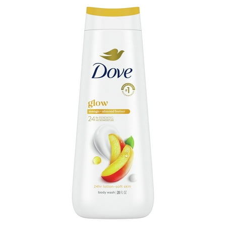 Dove Glowing Gentle Body Wash for Women Mango & Almond Butter, 20 oz