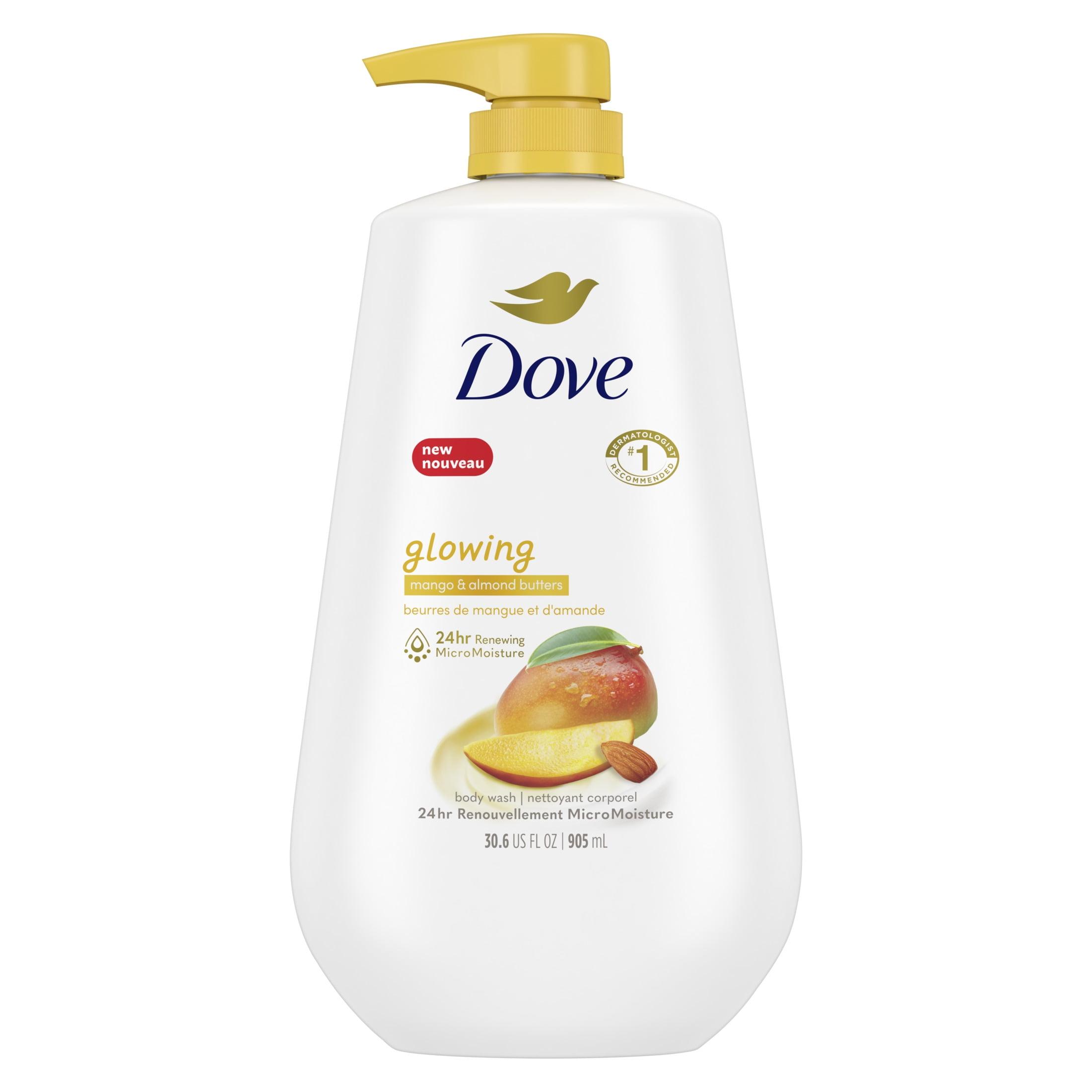 Dove Glowing Long Lasting Gentle Women's Body Wash All Skin Type, Mango & Almond Butter, 30.6 fl oz - image 1 of 16