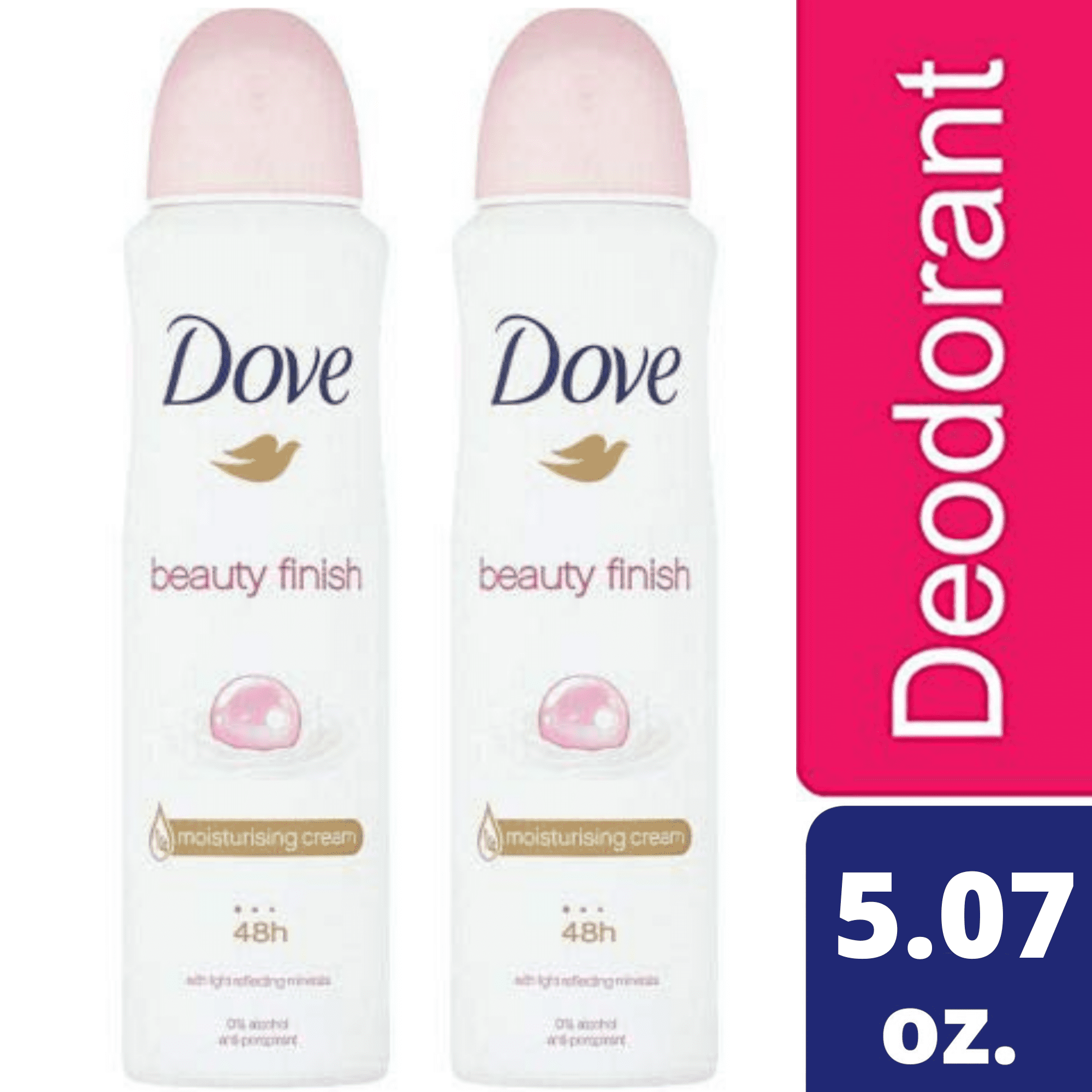Dove Go Fresh Beauty Finish Moisturizing Cream 0 Alcohol Anti Perspiration Deodorant Dry Spray 5.07 Oz. 48 Hour Protection 2 Pack Walmart