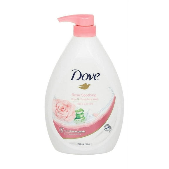Dove Go Fresh Body Wash, Rose Soothing Rose and Aloe Vera Scent, 33.8 Ounce Pump Bottle
