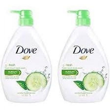 Dove Go Fresh Body Wash With Pump Cucumber Body Wash 34oz/1LT Each - Pack of 2
