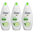 thumbnail image 1 of Dove Go Fresh Cool Moisture Fresh Touch Body Wash Cucumber and Green Tea 16.9 Oz / 500 Ml (Pack of 3), 1 of 2