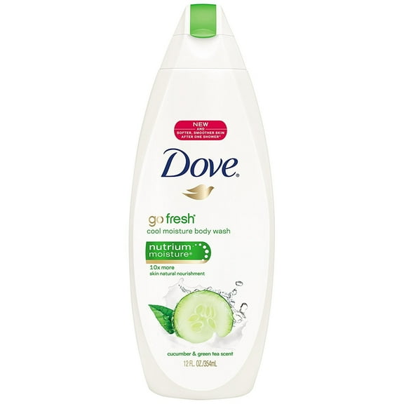 Dove Go Fresh Cool Moisture Refreshing Body Wash Cream, Cucumber & Green Tea 12oz