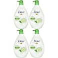 thumbnail image 1 of Dove Go Fresh Cucumber & Green Tea Scent Body Wash, 33.8 Ounce / 1 Liter (Pack of 4) International Version, 1 of 1