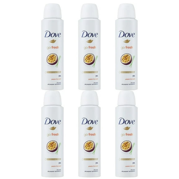 Dove Go Fresh Passion Fruit Scent Antiperspirant Spray - 6 Pack