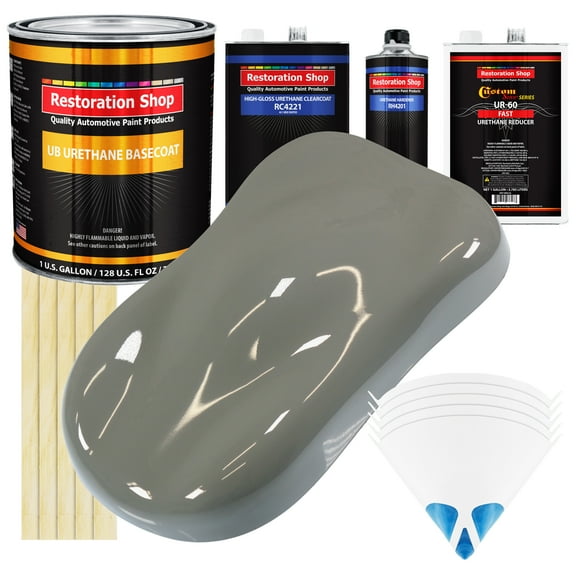 Dove Gray Gallon URETHANE BASECOAT CLEARCOAT Car Auto Paint FAST Kit