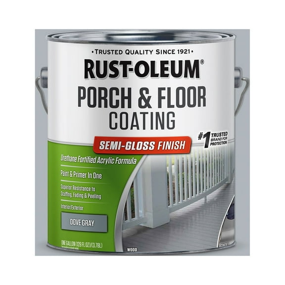 2 Pack, Dove Gray, Rust-Oleum Porch & Floor Coating Semi-Gloss - 320419, Gallon