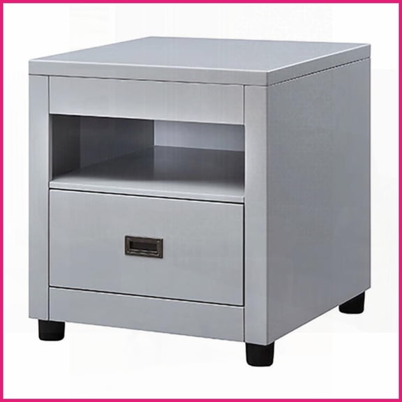 Dove Grey Wood Frame Coffee Table with Round Legs - Organized Storage & Timeless Style