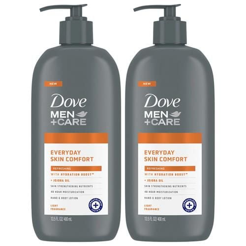 Dove Hand & Body Lotion, Men+Care Value Pack – Everyday Skin Comfort Formula With Shea Butter & Jojoba Oil, Refreshing Lotion For Dry Skin, 13.5 Fl Oz (Pack Of 2) Packaging May Vary - Pack of 2