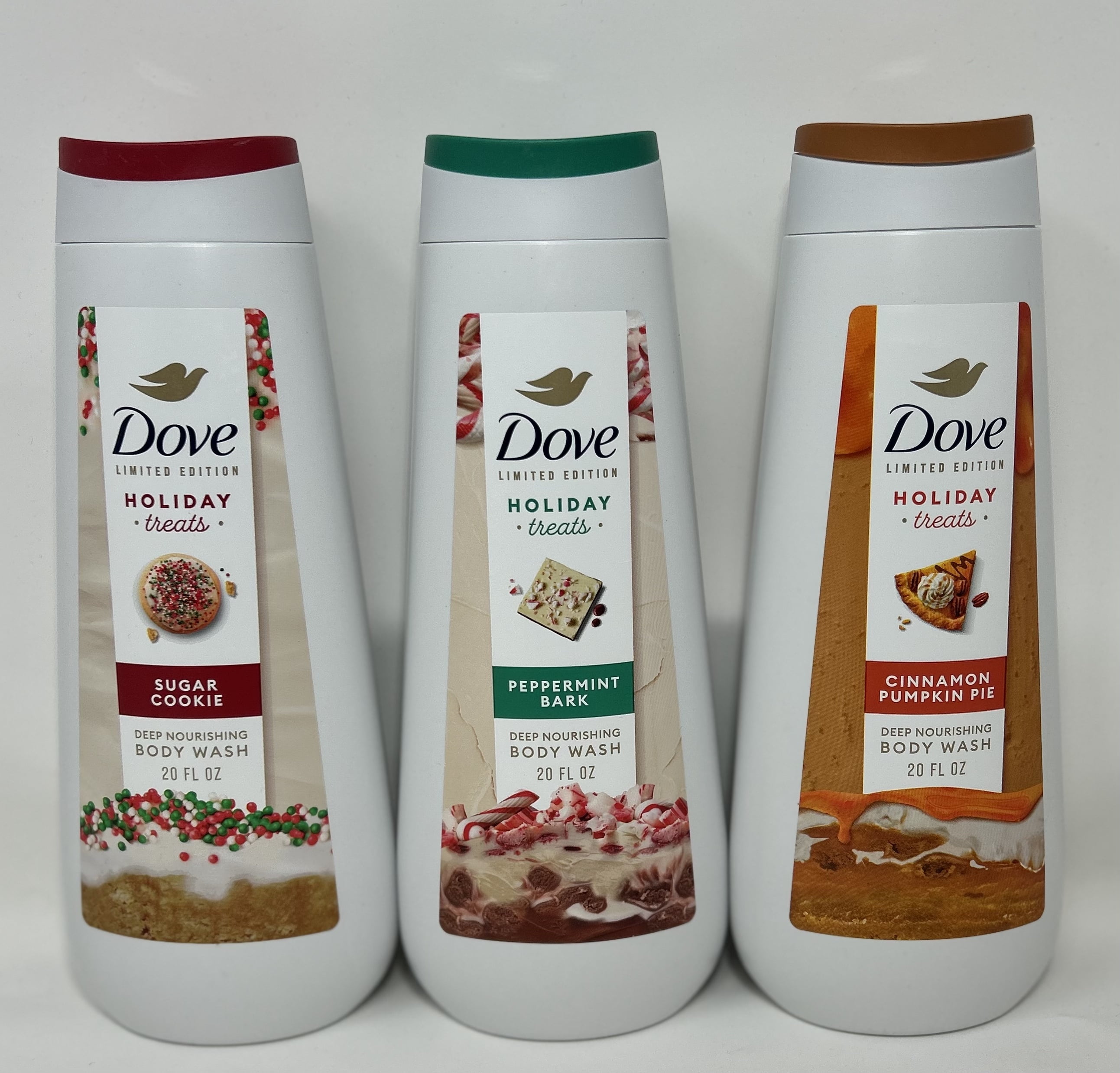 Dove Holiday Body Wash Variety Pack, Sugar Cookie, Peppermint Bark