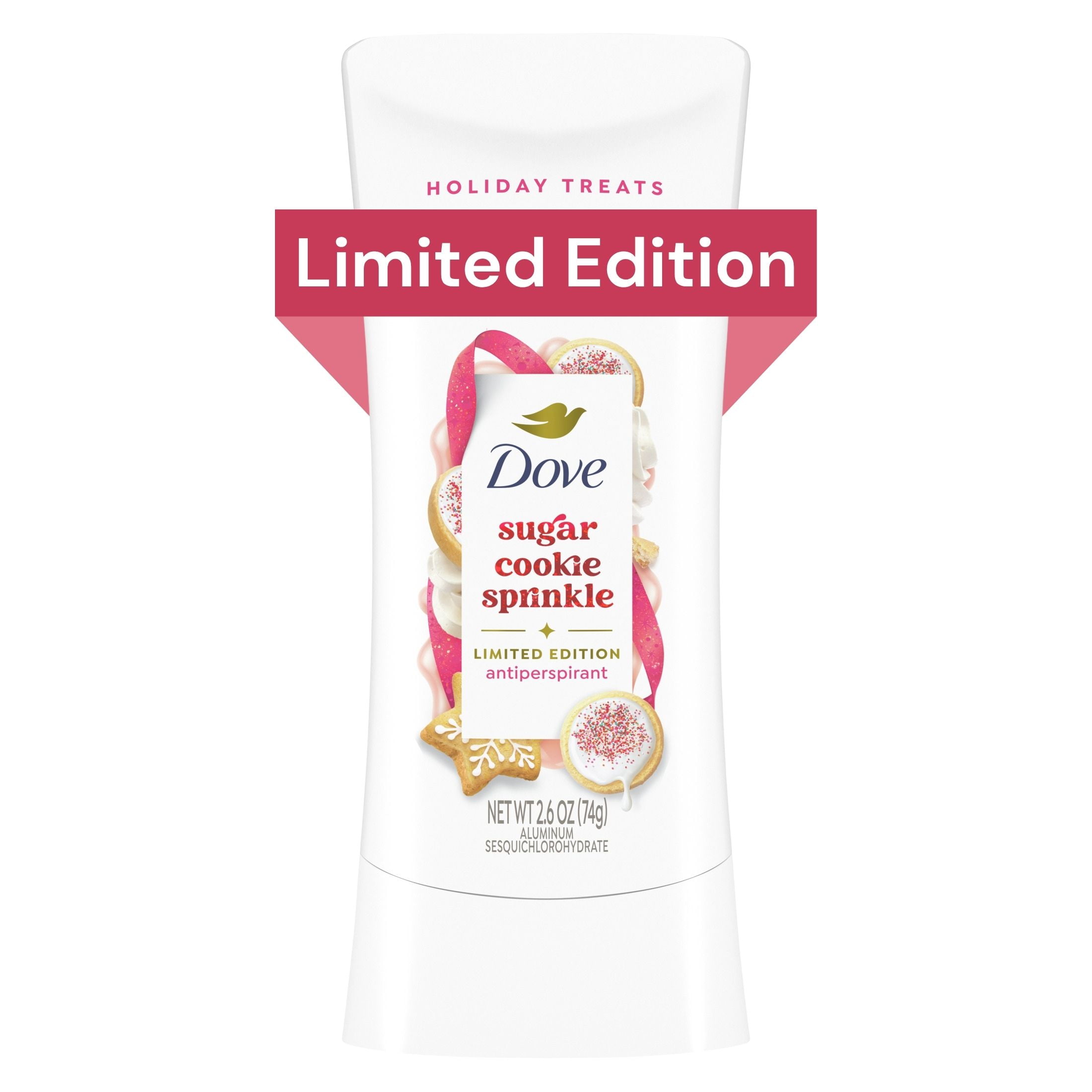 Dove Limited Edition Holiday Treats Antiperspirant Deodorant Sugar Cookie Sprinkle, 2.6 oz