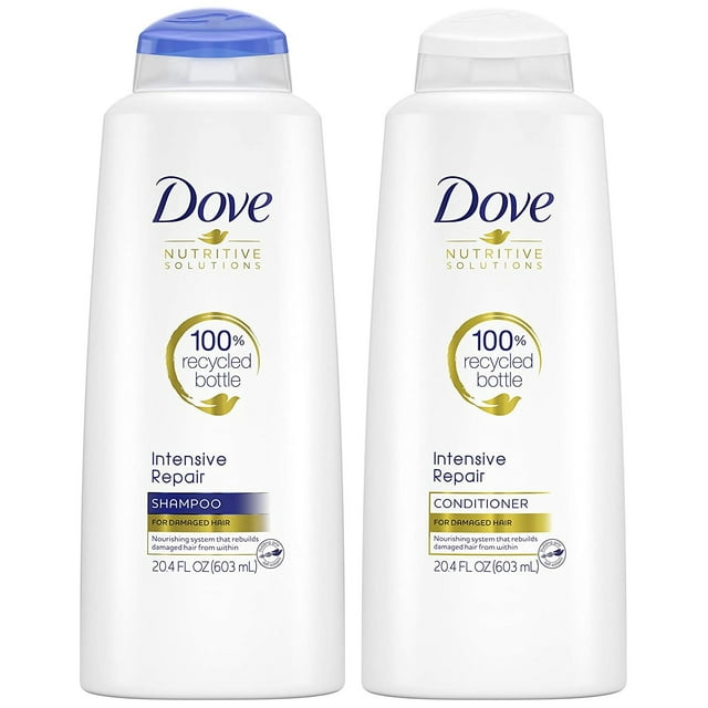 Dove Intensive Repair Shampoo and Conditioner Set, 20.4 Fluid Ounce