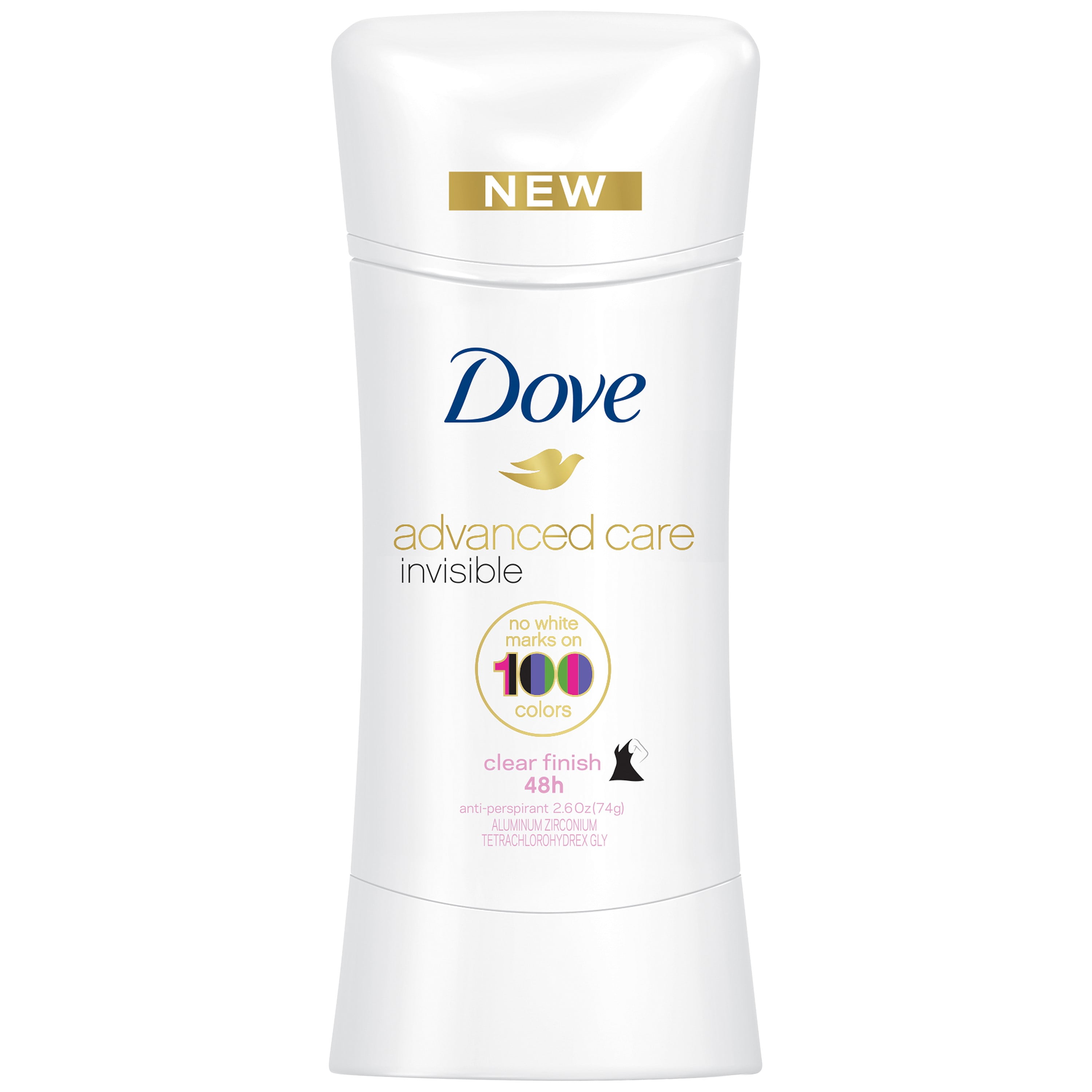 Dove Invisible Advanced Care Clear Finish Antiperspirant Deodorant for Women Clear Finish, 2.6 oz