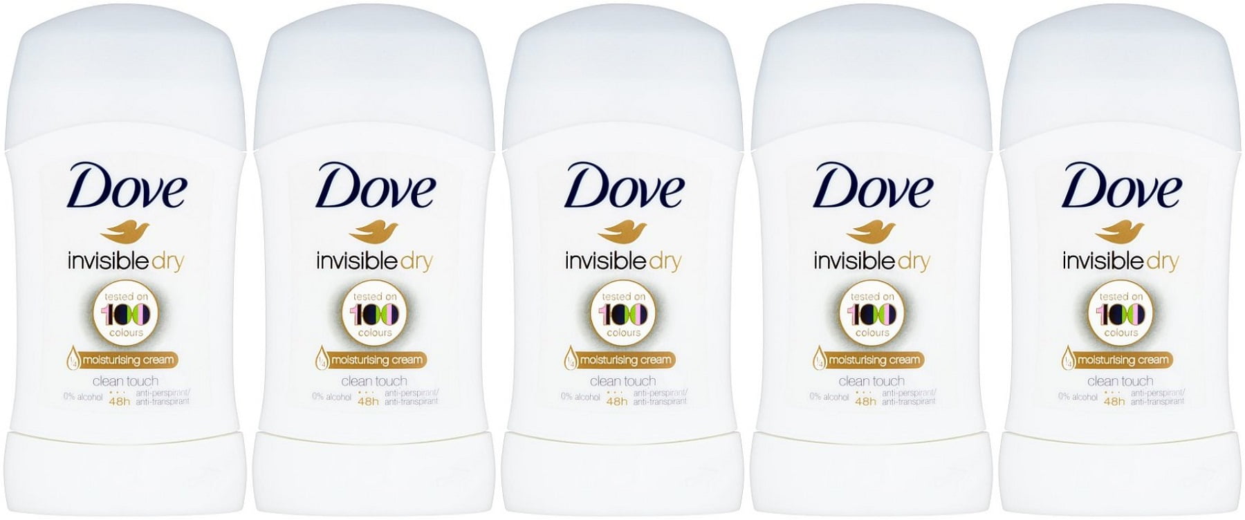 Dove Invisible Dry Antiperspirant Stick, 40 Ml / 1.4 Ounce (Pack of 5)
