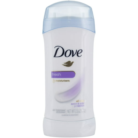 Dove Invisible Solid Deodorant, Fresh, 2.6 oz (2 pack) (Bundle)