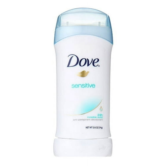 Dove Invisible Solid Deodorant, Sensitive, 2.6 oz