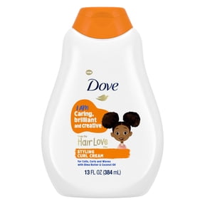 Dove Kids Care Styling Curl Cream for Coils, Curls and Waves Hair Love Kids Styling Cream Infused with Coconut Oil and Shea Butter, 13 fl oz