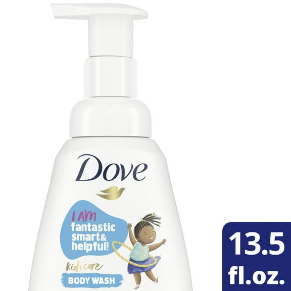 Dove Kids Care Foaming Liquid Body Wash Cotton Candy Hypoallergenic Skin Care for Kids, 13.5 oz