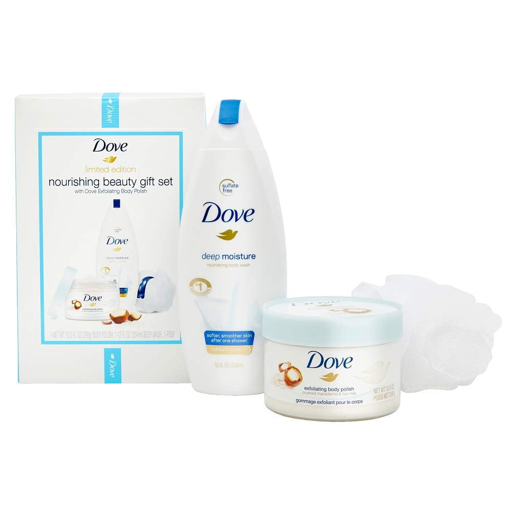 Dove Limited Edition Beauty Gift Set Exfoliating Body Polish And